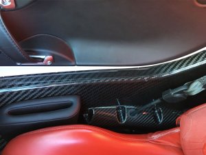 Alfa Romeo 4C Carbon Fiber Seat Belt Trim Set - Matte